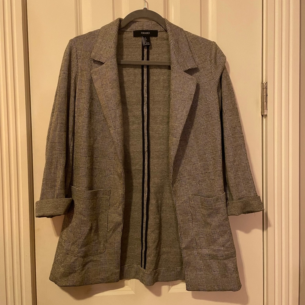 Forever 21 Plaid Blazer